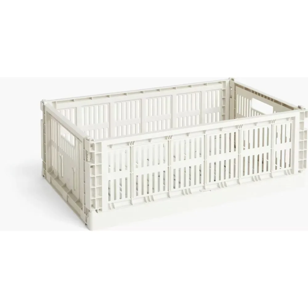 HAY Off White Large Recycled Polypropylene Stackable Colour Crate